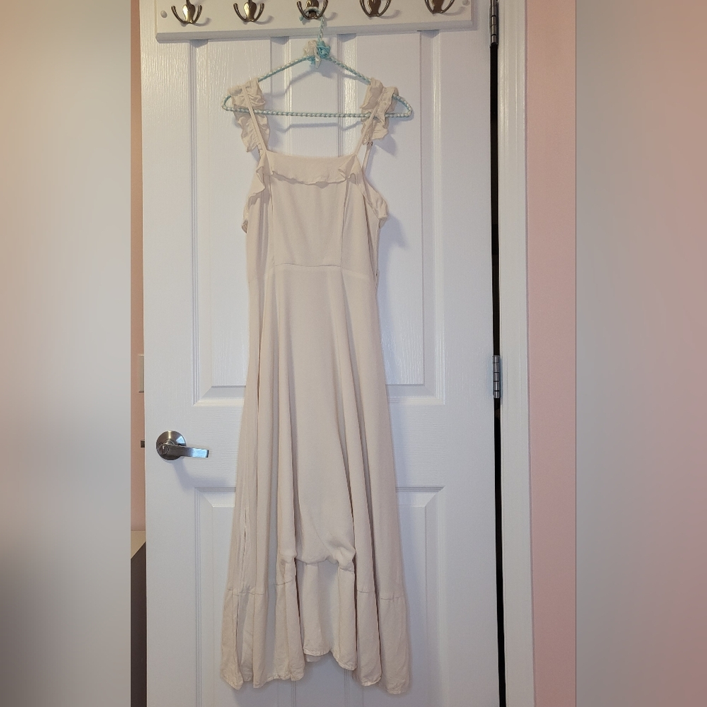 Elegant Cream Women's Dress